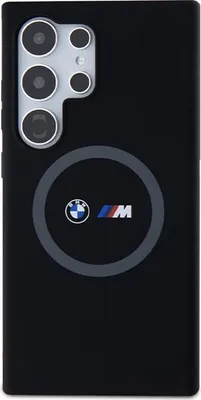 Produktbild von BMW M Silikon bedruckter Ring MagSafe Hlle fr Samsung Galaxy S24 Ultra, schwarz