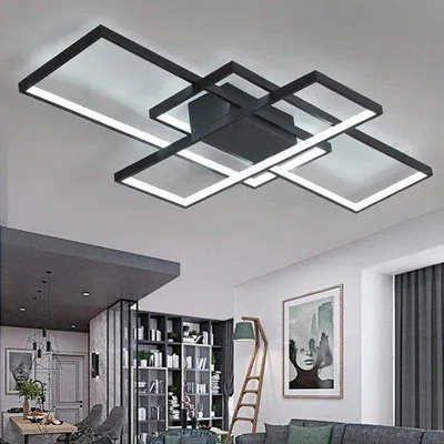 Image de Plafonnier industriel - Design industriel vintage - Éclairage de plafond pour chambre à coucher [Classe d'efficacité énergétique A++] à G