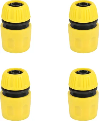 Immagine prodotto di INF Set di connettori per tubi dell'acqua in ABS da 4 pezzi - 1/2 pollice (giallo)