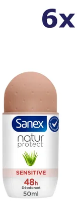 Produktbild von 6x Sanex Deo Roll-on - 50ml - natur protect bio aloe vera
