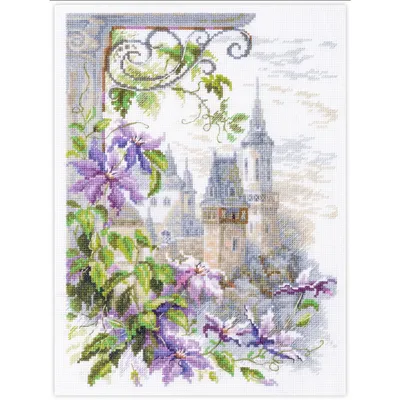 Produktbild von Magic Needle Zweigart Edition Kreuzstich Set "Duft von Clematis", Zählmuster, 20x26cm