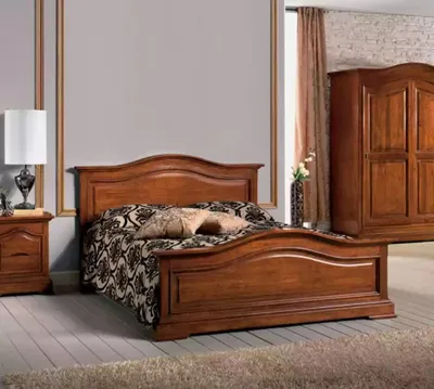 Produktbild von Doppel Bett Italienische Möbel Luxus Bettrahmen Holz Schlafzimmer Neu