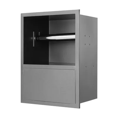 Productafbeelding van Inbouw toiletrolhouder, wandplank, grijze organizer, maximaal draagvermogen 20 kg