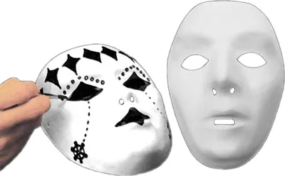 Immagine prodotto di Base per maschera di carnevale bianca per decorazioni da colorare fai da te