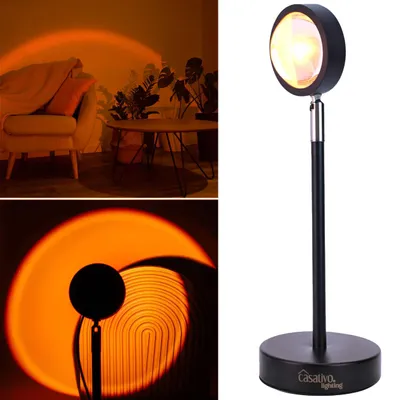 Produktbild von LED Sonnenuntergang Projektionslicht – 180° schwenkbar, Aluminiumgehäuse – stimmungsvolle Beleuchtung für Deko, Fotos & Ambiente – modern & langlebig