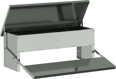 Produktbild von vidaXL Hühnertretfeeder Silber 48,5 x 39,5 x 19 cm Verzinkter Stahl