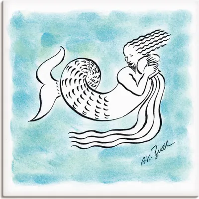 Produktbild von ARTland Leinwandbild Serie Sternzeichen Wassermann Größe: 100x100 cm