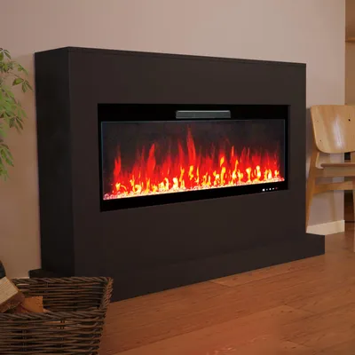 Produktbild von Glow Fire Elektrokamin 'Zeus127' | LED Standkamin in schwarz mit Heizung (1500 W) | HxBxT: 100x155x35 cm