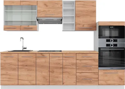 Immagine prodotto di Cucina componibile Vicco Fame-Line Rovere dorato/bianco 280 cm , PL Rovere, Model 42366