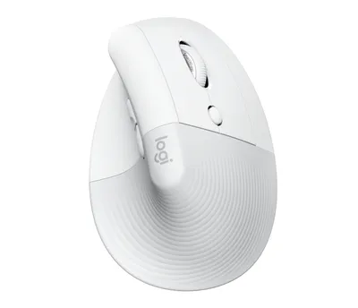 Obrázek produktu pro Logitech Lift for Business, Pro praváky, Vertikální design, Optický, RF bezdrátové + Bluetooth, 4000 DPI, Bílá