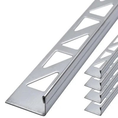 Produktbild von Dalsys 5x Fliesenschiene 2,5m x 10mm Poliert - Winkelprofil Edelstahl, als Fliesenabschlussprofil, L-Profil für saubere Kanten, hochwertige Fliesen Abschlussleiste