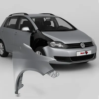 Productafbeelding van BLU Spatbord geschikt voor Volkswagen Golf V+ / Golf 5 PLUS LA7Y Rechts Grijs ZinnGrau | 2005-2009 | Voorzijde | Gelakt | Montageklaar