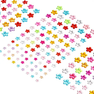 Productafbeelding van Set van 65 zelfklevende strass stickers op 5 vellen