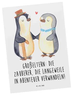 Produktbild von Mr. & Mrs. Panda Postkarte Großeltern Zauberer - Weiß - Geschenk, Weisheit, Familienleben, Generationen, Ansichtskarte, Postkarten, Geschichten, bildkarte, Verwandte
