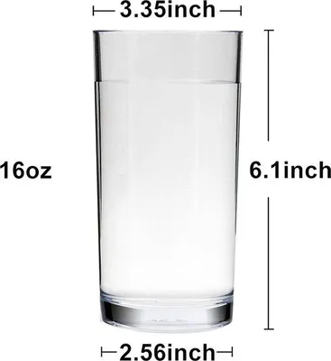 Obrázek produktu pro Famanu Plastové sklenice, 8 kusů, objem 500 ml – nerozbitné a elegantní