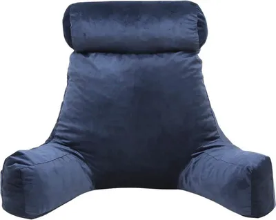 Image de Coussin de lecture velours BANANAIR 65 x 80 cm bleu nuit