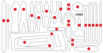 Image de KS TOOLS Garniture vide en mousse pour 813.0036 - 813.0036-97