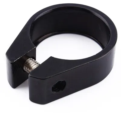 Produktbild von Schwarze Sattelstützenklemme für 31,8-mm-Mountainbike-Sättel, Edelstahl