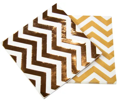 Produktbild von servietten 33 x 33 cm Papier weiß/rosegold 20 Stück