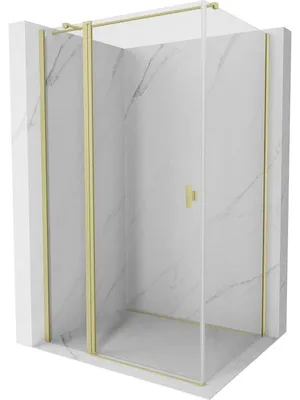 Obrázek produktu pro Mexen Mist T sprchový kout s otevíracími dveřmi 95 x 85 cm, transparentní, zlatý kartáčovaný - 8A4T-095-085-55-00