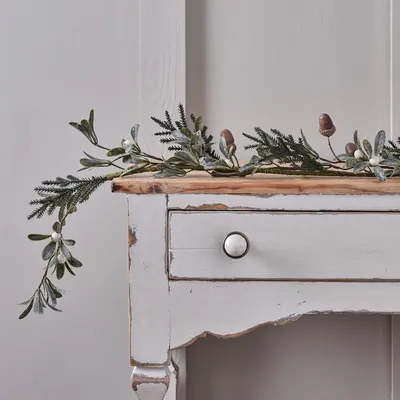 Künstliche Eichel-Girlande, 1,5 m, Weihnachtsdekoration