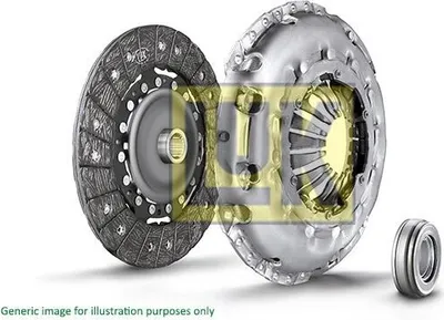 A clutch kit and a bearing are displayed against a white background.