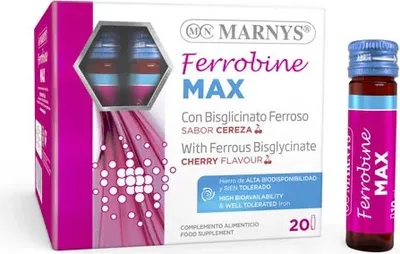 Produktbild von MARNYS® Ferrobine MAX – Flüssiges Eisenpräparat mit hoher Bioverfügbarkeit 20 x 10 ml
