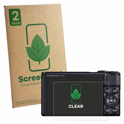 Produktbild von 2x ScreenLeaf Schutzfolie für Canon PowerShot SX740 HS / Lite Displayschutz Display Schutz Folie Klar Transparent
