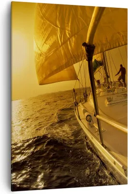 Produktbild von Bild auf Leinwand - Leinwandbild - Einteilig - Ozean Segelboot Yacht - 70x100cm - Wand Bild - Wanddeko - Wandbilder - Leinwanddruck - Wanddekoration - Leinwand bilder - Wandbild - PA70x100-0322