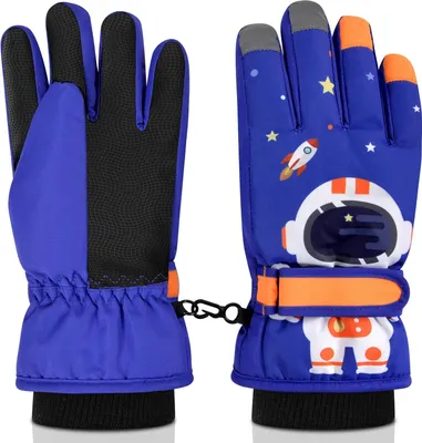 Produktbild von flintronic Kinder Skihandschuhe, Winter Skihandschuhe für Jahre Jungen Mädchen, wasserdichte und Winddichte Fleece Handschuhe mit verstellbaren Bündchen, für Snowboard Klttern Skifahren Radfahren