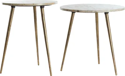 Produktbild von Light & Living - Beistelltisch ZECA - Ø48x53cm - Grau - 2er-Set
