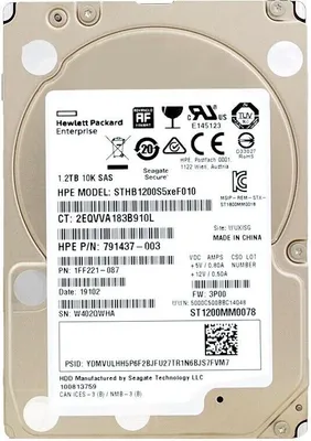 Obrázok produktu pre Pevný disk HP 1,2 Tb STHB1200S5xeF010 10 000Rpm Sas III 2,5'' 791437-003