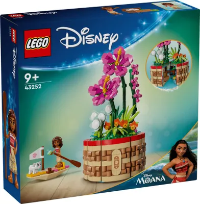 Produktbild von LEGO ǀ Disney Vaianas Blumentopf, Spielset mit baubarer Spielzeugblume, Spielfigur und Schwein, versteckten Räumen und Segelboot, Geschenk für Mädchen und Jungen 43252