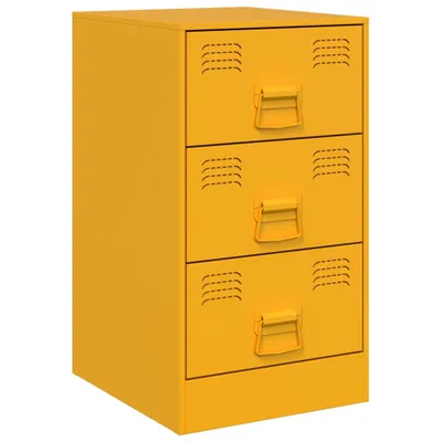 Obrázok produktu pre Nočný stolík horčicovo-žltý 34,5x39x62 cm oceľ