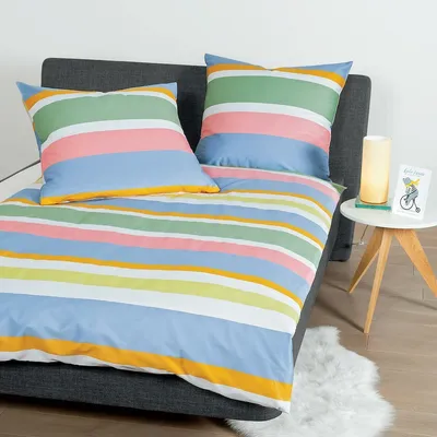 Produktbild von Janine Mako-Satin Bettwäsche J.D. 87069 multicolor 200x220 cm + 2x 80x80 cm