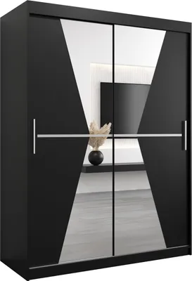 Produktbild von Kleiderschrank, Schiebetürenschrank Schlafzimmer, Schrank mit Spiegel MAROKO 150 cm