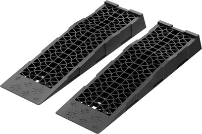 Image de Jeu de cales de nivellement - Aide au stationnement - Pour niveler les véhicules - Construction extra-plate - Capacité de 3000 kg - Noir