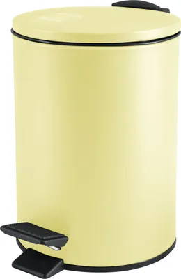 Produktbild von Spirella Kosmetikeimer 3 Liter Edelstahl mit Absenkautomatik und Inneneimer "Adelar" Badezimmer Mülleimer Softclose Abfalleimer gelb