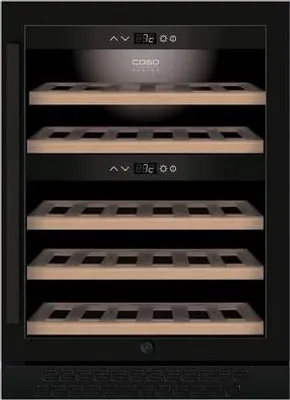 Produktbild von Caso WineChef Pro 40, Weinkühler mit Kompressor, Freistehend, 40 Flasche(n), 70 W, G, Schwarz