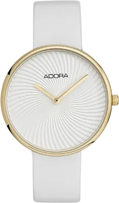 Produktbild von ADORA AT5479 Damen Damenuhr Edelstahl gold Leder weiss