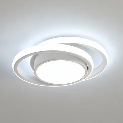 Produktbild von LED Deckenleuchte, Runde Deckenleuchte 32W 2500lm, Moderne Deckenleuchte für Flur Schlafzimmer Küche Wohnzimmer, Kaltweiß 6000K, Länge 28cm