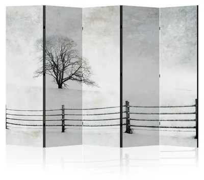 Immagine prodotto di LUMASOUL Paravento Bifacciale, paravento divisorio per interni, Motivo invernale, 225x172 cm
