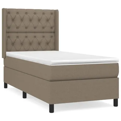 Immagine prodotto di vidaXL Letto a molle con materasso Taupe 80x200 cm in tessuto