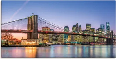 Produktbild von ARTland Leinwandbild Skyline New York City Größe: 40x20 cm