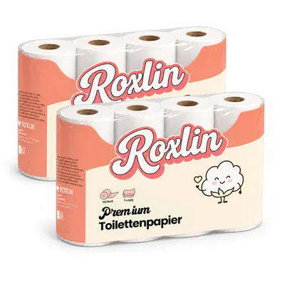 Immagine prodotto di Carta igienica Vella Premium a 3 veli, ultra morbida, altamente assorbente, delicata per la pelle, resistente agli strappi e ipoallergenica - 16 rotoli, tedesca.