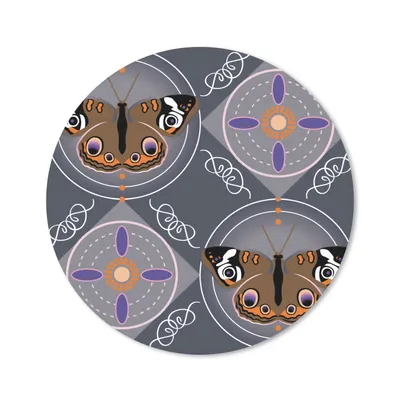 Produktbild von MuchoWow® Mauspad Mousepad Muster - Schmetterlinge - Abstrakt 40x40 cm - Mousepads - Maus Mat - Pad - Mausunterlage - Schreibtisch Accessoires