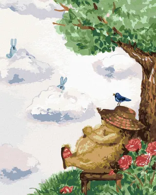 Produktbild von Zuty - Malen nach Zahlen - IGEL RUHEND UNTER EINEM BAUM, 40x50 cm, ohne Keilrahmen