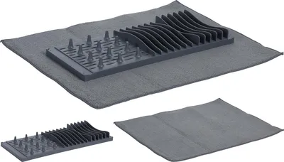 Produktbild von Storagesolutions Abtropfmatte für Besteck, 40 x 16 cm, Geschirrabtropfer 2 in 1