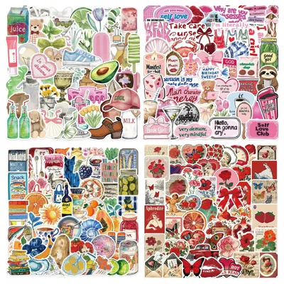 200 Stück Vintage Sticker Set für Scrapbooking & Journaling