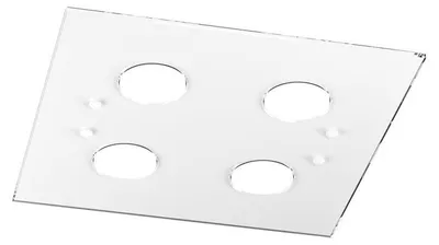 Zdjęcie produktu dla Nowoczesna Kwadratowa Lampa Sufitowa Ścieżka Białe Szkło 4 Światła Gx53